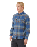 The Rip Curl Mens Search Flannel Shirt in Light Navy