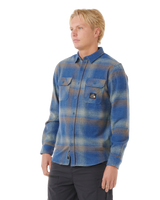 The Rip Curl Mens Search Flannel Shirt in Light Navy