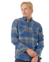 The Rip Curl Mens Search Flannel Shirt in Light Navy