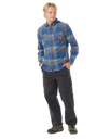The Rip Curl Mens Search Flannel Shirt in Light Navy