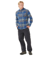 The Rip Curl Mens Search Flannel Shirt in Light Navy