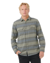 The Rip Curl Mens Line Up Flannel Shirt in Dark Cactus