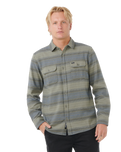 The Rip Curl Mens Line Up Flannel Shirt in Dark Cactus