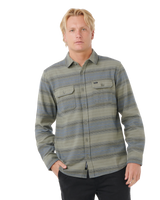 The Rip Curl Mens Line Up Flannel Shirt in Dark Cactus