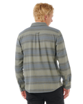 The Rip Curl Mens Line Up Flannel Shirt in Dark Cactus