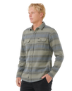 The Rip Curl Mens Line Up Flannel Shirt in Dark Cactus