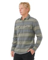 The Rip Curl Mens Line Up Flannel Shirt in Dark Cactus