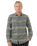 The Rip Curl Mens Line Up Flannel Shirt in Dark Cactus