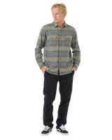 The Rip Curl Mens Line Up Flannel Shirt in Dark Cactus