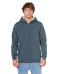 The Rip Curl Mens Icons Lined Zip Hoodie in Pine Night