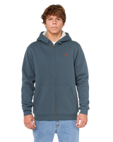 The Rip Curl Mens Icons Lined Zip Hoodie in Pine Night