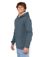 The Rip Curl Mens Icons Lined Zip Hoodie in Pine Night