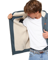 The Rip Curl Mens Icons Lined Zip Hoodie in Pine Night