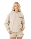 The Rip Curl Womens Surf Puff Heritage Hoodie in Natural
