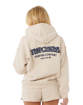 The Rip Curl Womens Surf Puff Heritage Hoodie in Natural