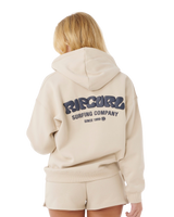 The Rip Curl Womens Surf Puff Heritage Hoodie in Natural