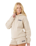The Rip Curl Womens Surf Puff Heritage Hoodie in Natural