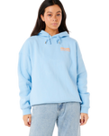 Surf Puff Heritage Hoodie in Mid Blue