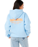 Surf Puff Heritage Hoodie in Mid Blue