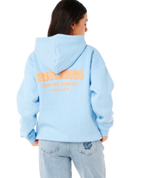 Surf Puff Heritage Hoodie in Mid Blue