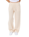 The Rip Curl Womens Cala Nights Textured Trousers in Natural