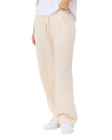 The Rip Curl Womens Cala Nights Textured Trousers in Natural