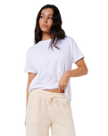 The Rip Curl Womens Cala Nights Textured Trousers in Natural