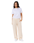 The Rip Curl Womens Cala Nights Textured Trousers in Natural