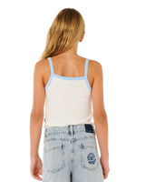 Girls Sunshine Squad Rib Vest in Bone