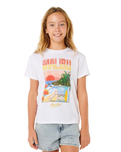 Girls Hayley O T-Shirt in Optical White
