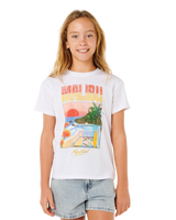 Girls Hayley O T-Shirt in Optical White
