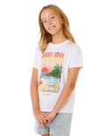 Girls Hayley O T-Shirt in Optical White