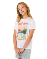 Girls Hayley O T-Shirt in Optical White