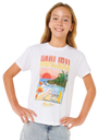 Girls Hayley O T-Shirt in Optical White