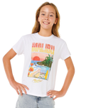 Girls Hayley O T-Shirt in Optical White