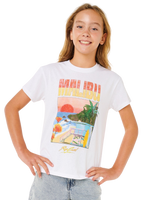 Girls Hayley O T-Shirt in Optical White
