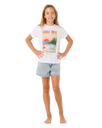 Girls Hayley O T-Shirt in Optical White