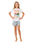Girls Hayley O T-Shirt in Optical White