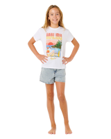 Girls Hayley O T-Shirt in Optical White