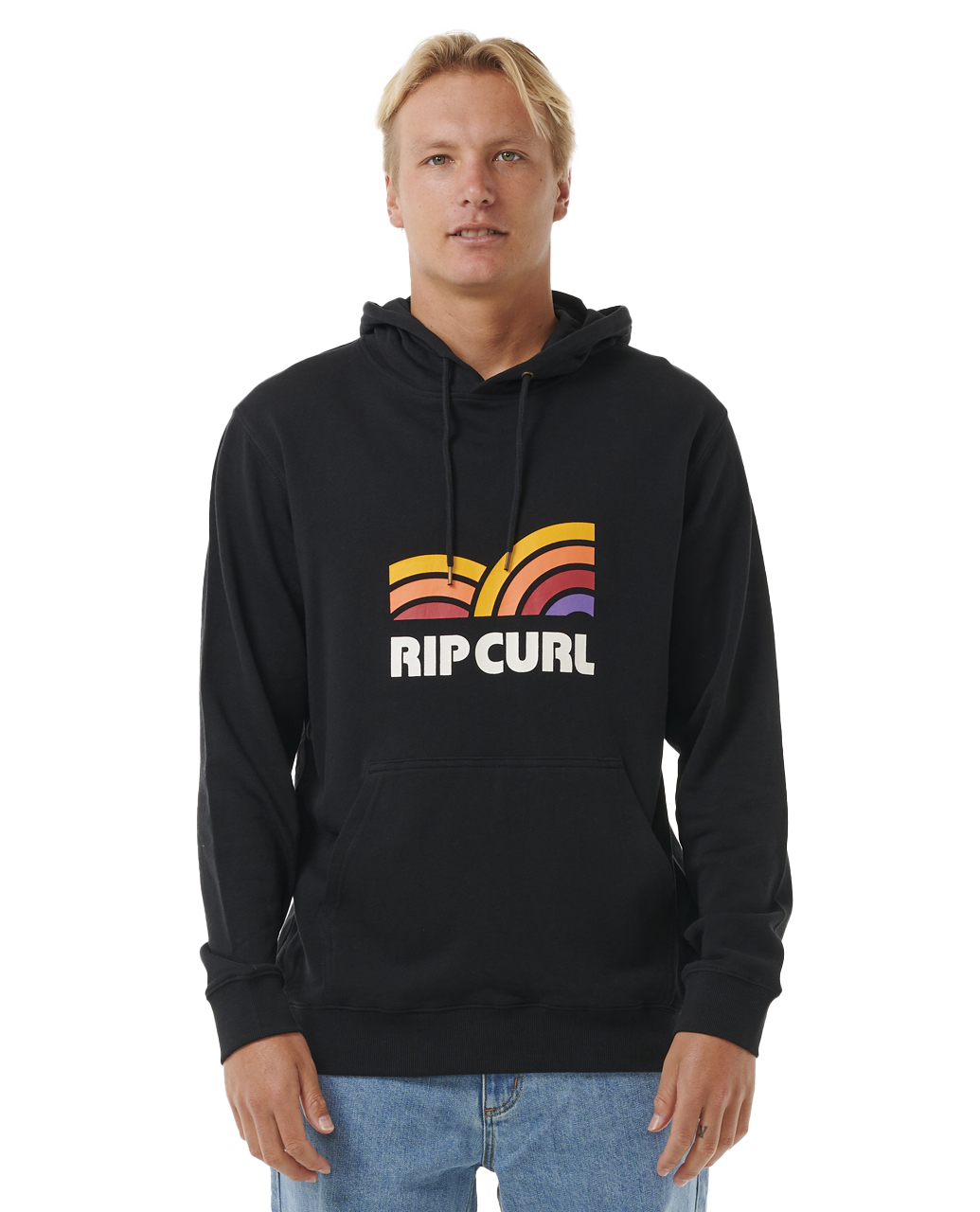 The Rip Curl Mens Surf Revival Capture Hoodie in Black