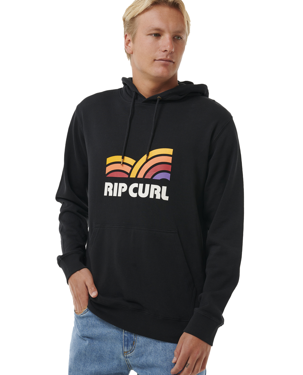 The Rip Curl Mens Surf Revival Capture Hoodie in Black