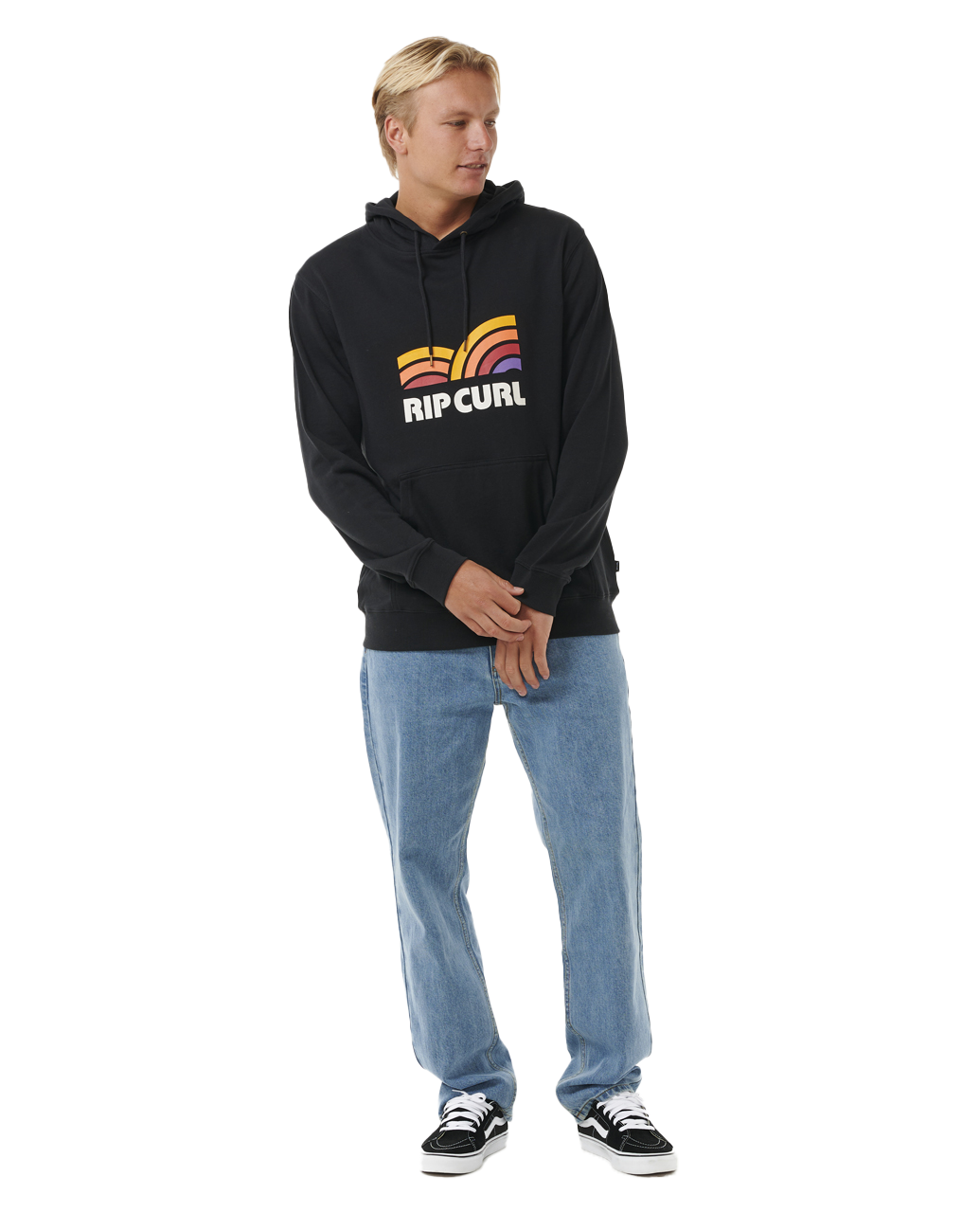 The Rip Curl Mens Surf Revival Capture Hoodie in Black