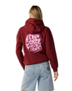 The Rip Curl Womens Icons Of Surf Heritage Hoodie in Dark Plum