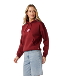 The Rip Curl Womens Icons Of Surf Heritage Hoodie in Dark Plum