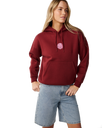 The Rip Curl Womens Icons Of Surf Heritage Hoodie in Dark Plum