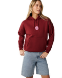 The Rip Curl Womens Icons Of Surf Heritage Hoodie in Dark Plum