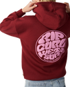 The Rip Curl Womens Icons Of Surf Heritage Hoodie in Dark Plum