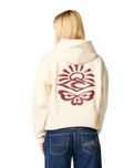 Icons Of Surf Heritage Hoodie in Bone & Dark Plum