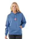 The Rip Curl Womens Icons Of Surf Heritage Hoodie in Moonlight Blue