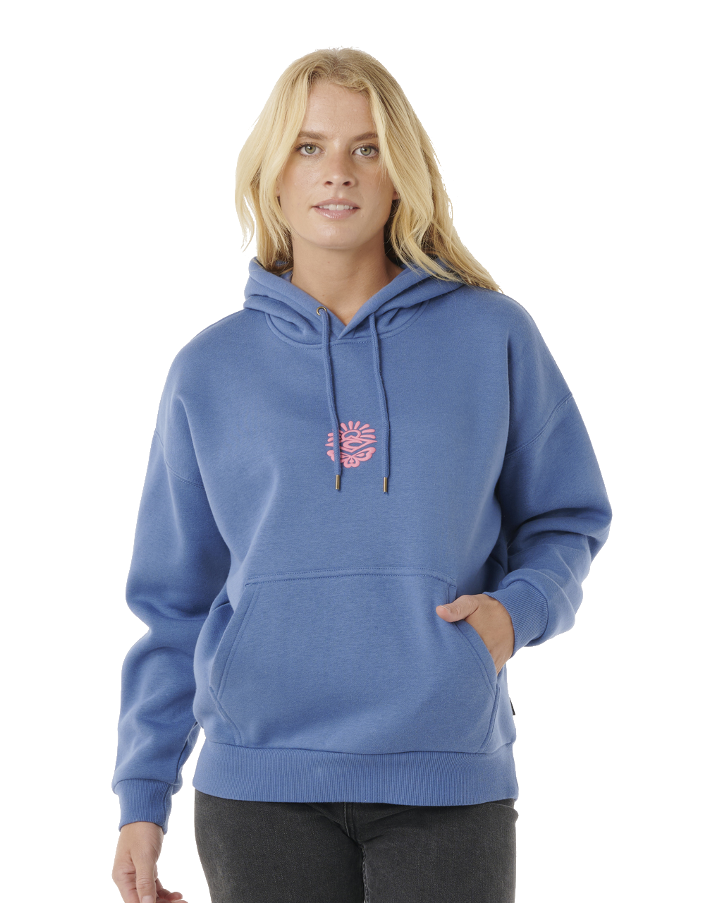 The Rip Curl Womens Icons Of Surf Heritage Hoodie in Moonlight Blue